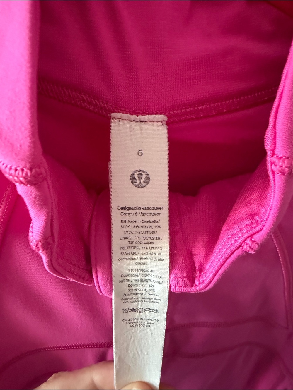 Lululemon Cropped Define Jacket Nulu Sonic Pink Size 6 EUC - Picture 5 of 7